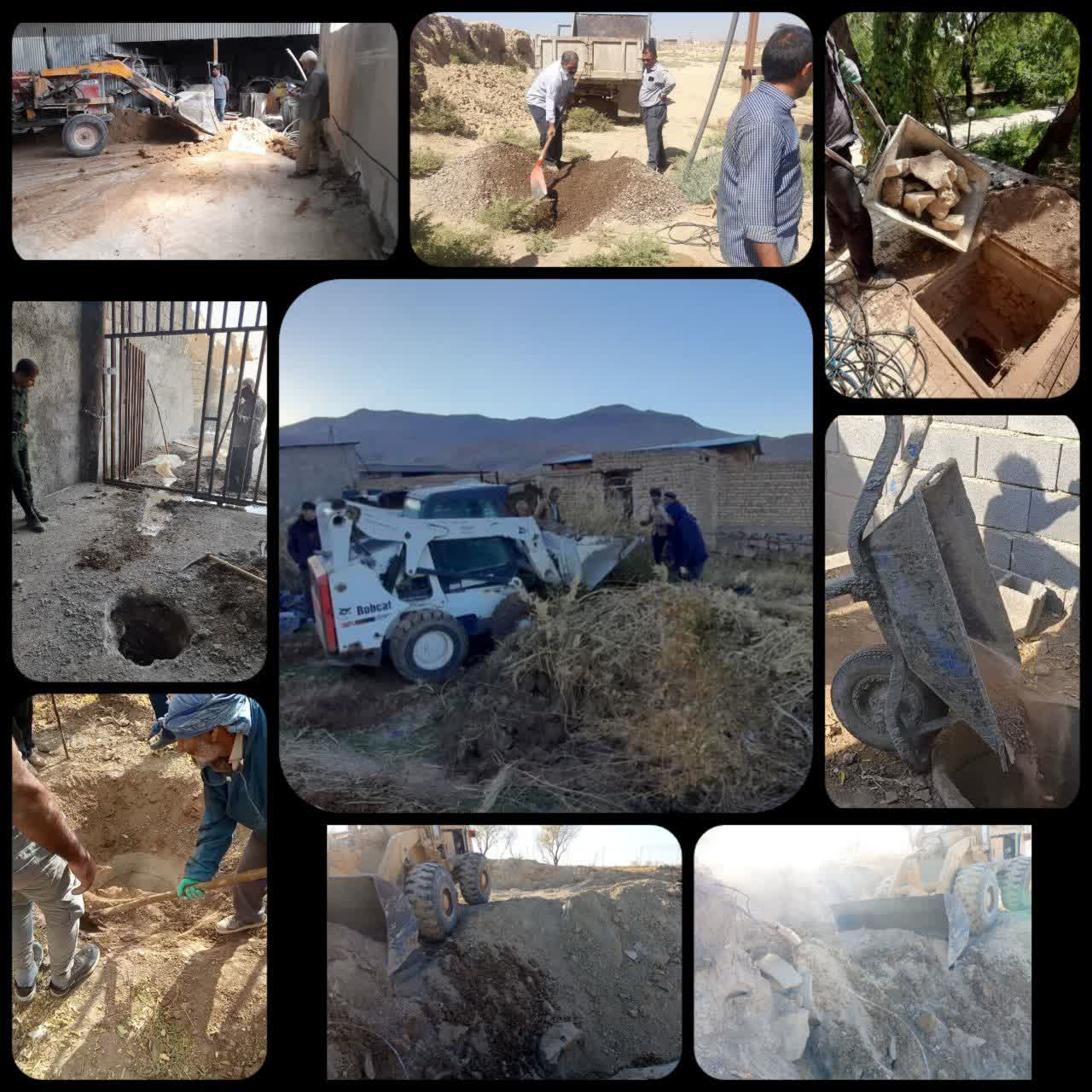 انسداد۴۰ حلقه چاه غیرمجاز در شهرستان ساوه